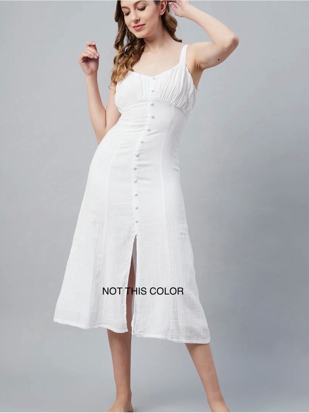 NWT 100%Cotton Sim & Sam Maxi Dress - S (Blustone)